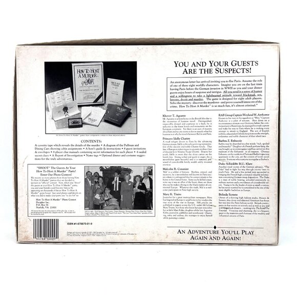 How To Host A Murder Game "The Last Train From Paris" Mystery Party Game Vintage - Picture 2 of 14